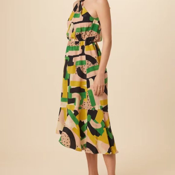 Stefania Washable Silk Dress - Piazza Print - Picture 2 of 8